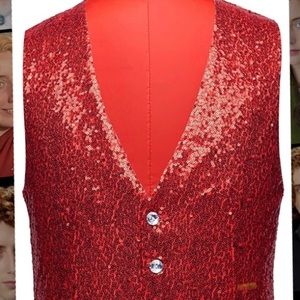 Red sequined Vest - Worn Once
